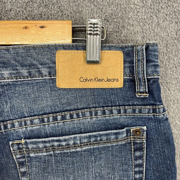 Calvin Klein Jeans Bootcut Jeans Mens 30x30 Denim Medium Wash Faded Mid Rise - Picture 15 of 16